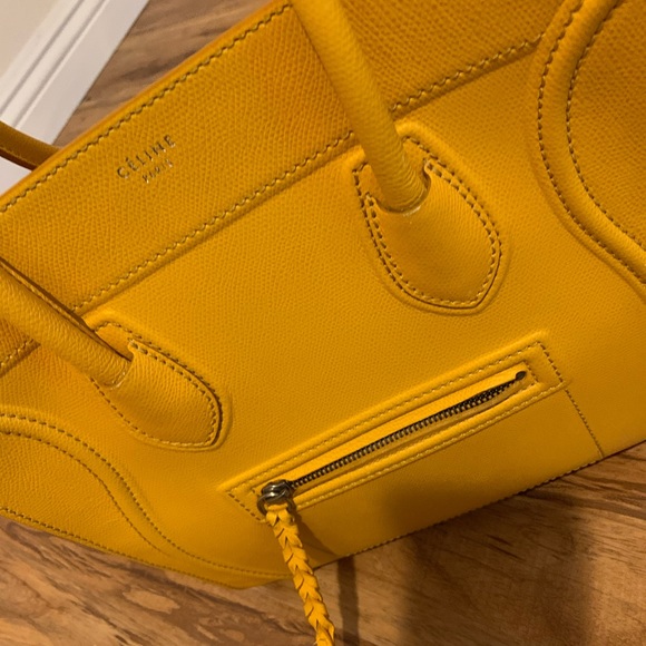 Celine Large Leather PhantomYellow Tote - Picture 2 of 16